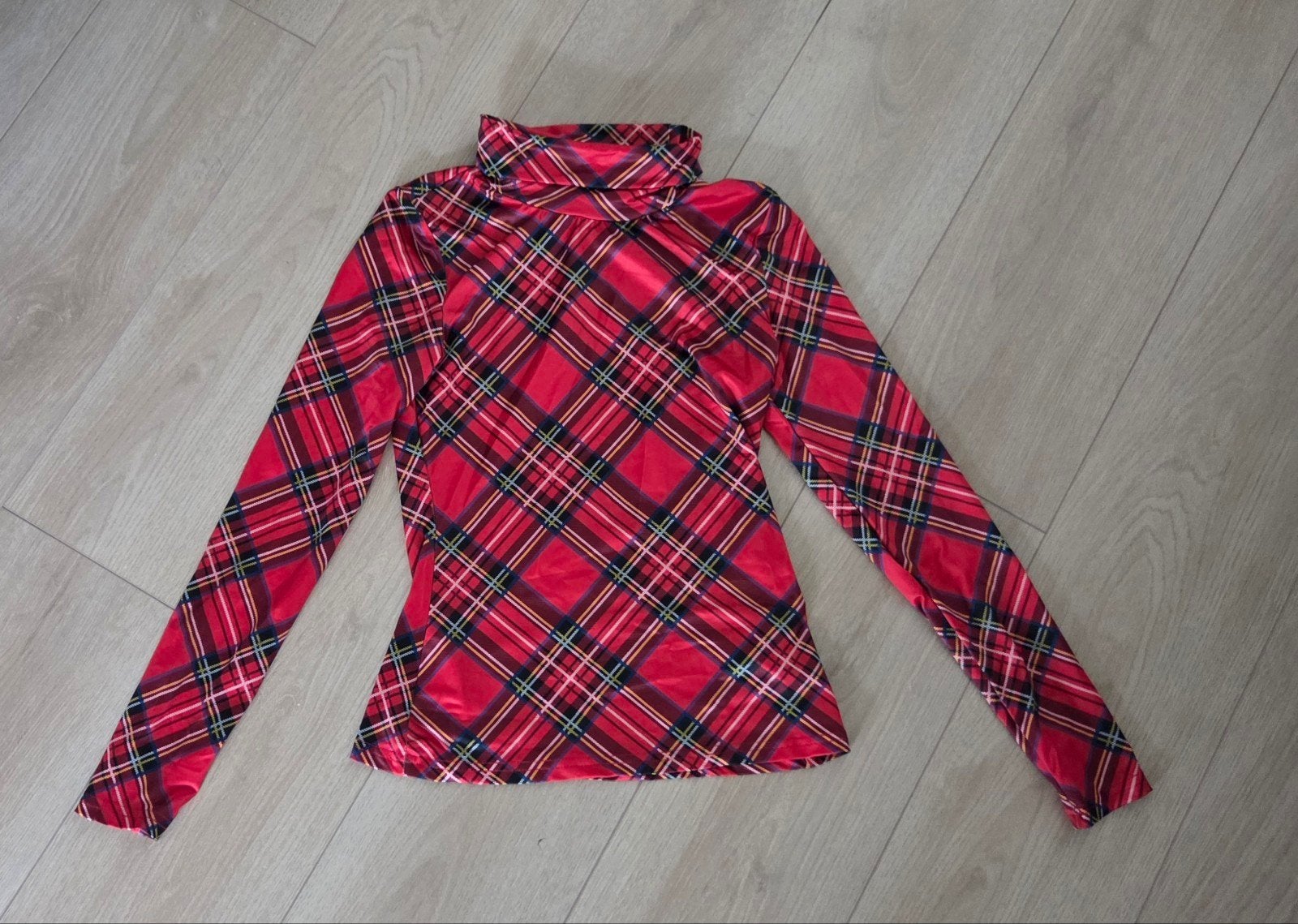 Nieuw rood geruit shirt met lange mouwen, maat S, Nieuw, Ophalen of Verzenden, Lange mouw, Maat 36 (S)