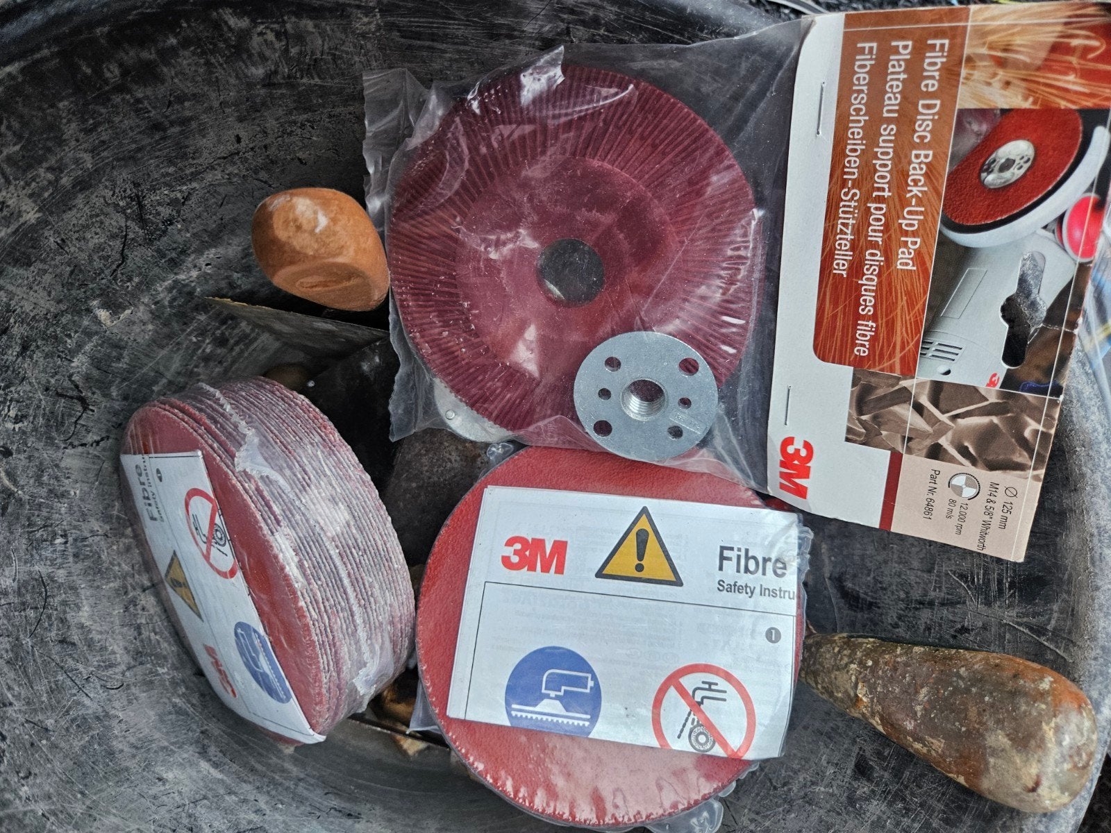 Nieuwe 3M Fiberschijven (2 pakken) + Steunschijf 125mm, Ophalen of Verzenden, Nieuw, Overige typen