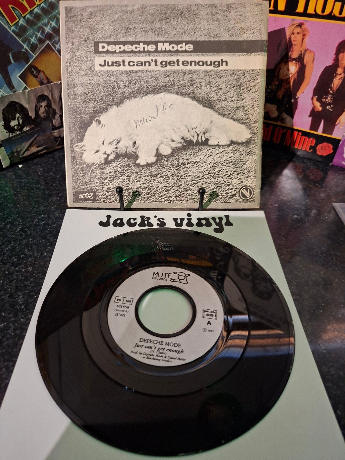 Depeche Mode - Just Can't Get Enough 7 inch vinyl 1981, Cd's en Dvd's, Vinyl | Pop, Gebruikt, Synthpop, Overige typen, Beschermende buitenhoes