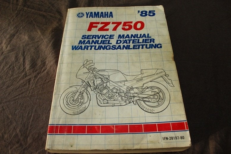Yamaha FZ750 1985 motorcycle service manual anleitung FZ750, Ophalen of Verzenden, Yamaha