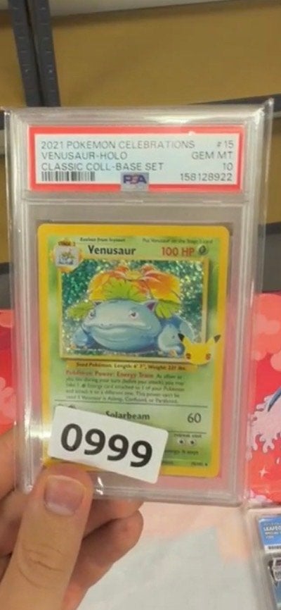 Pokémon Celebrations Venusaur Holo PSA 10 GEM MT, Ophalen, Nieuw, Losse kaart