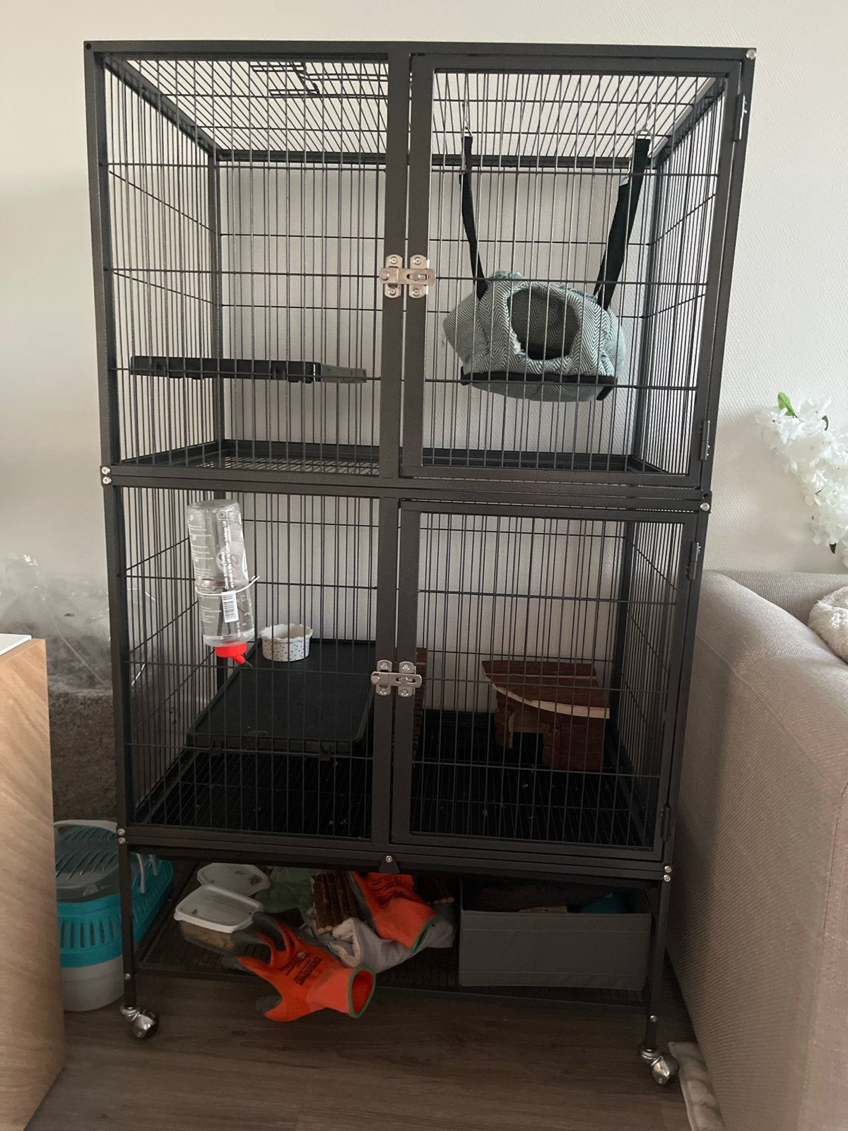 Rattenkooi met accessoires, Ophalen, Loopwiel of Rad