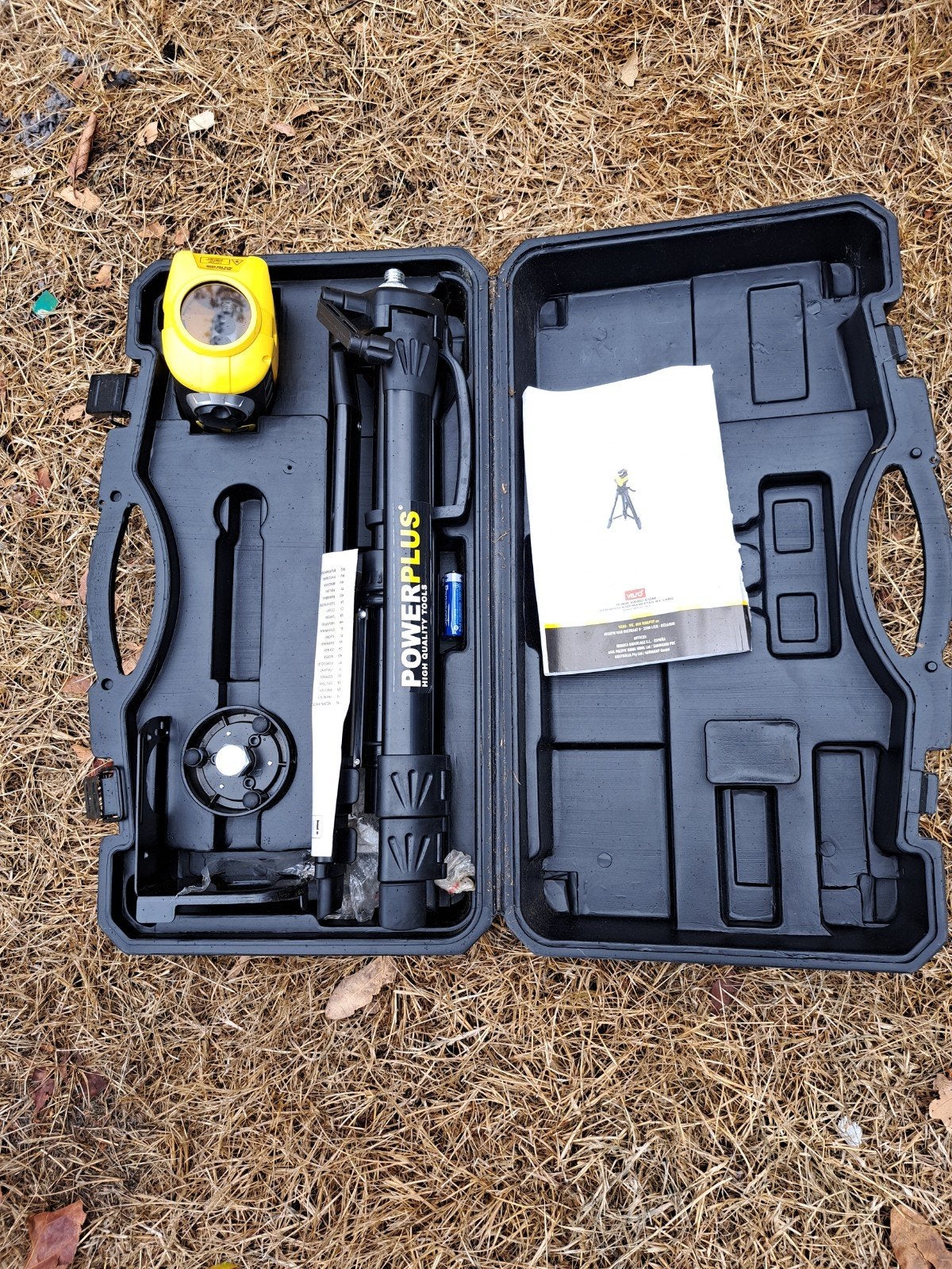 Powerplus Laser Waterpas met Statief en Koffer, Ophalen, Gebruikt, Overige meters