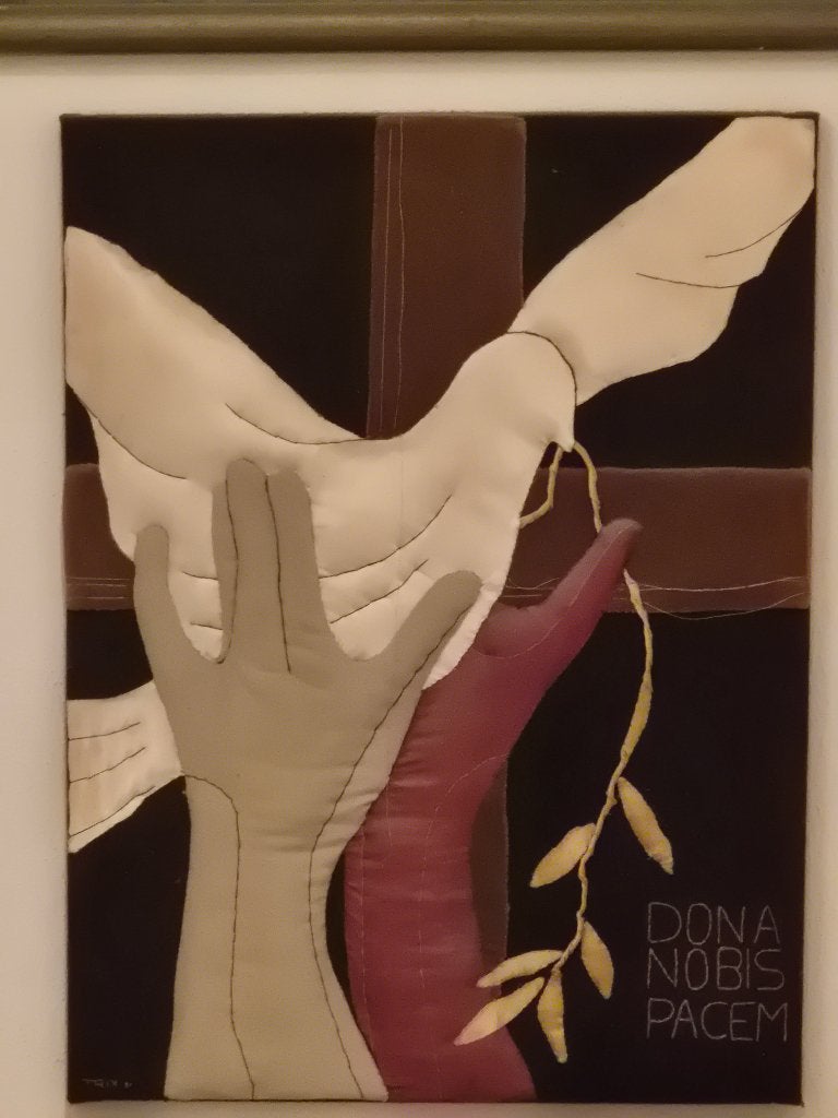 Textielkunst 'Dona Nobis Pacem' van Trix, Antiek en Kunst, Ophalen of Verzenden