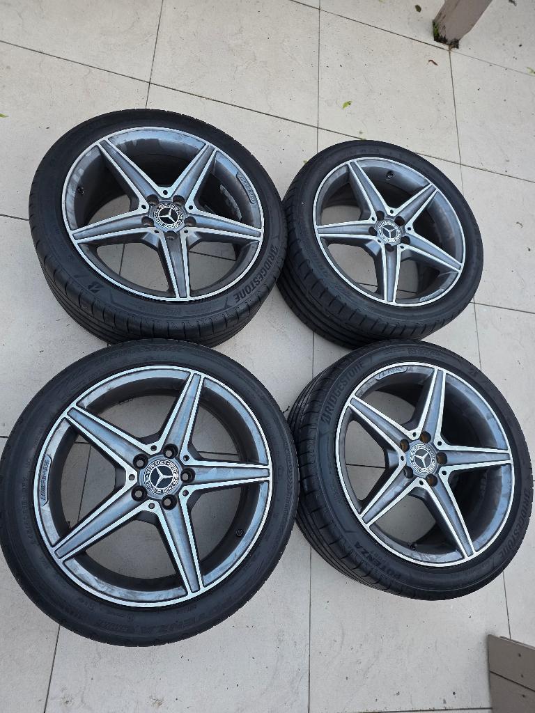 Velgen mercedes benz 18 inch met banden, Auto-onderdelen, Ophalen, 18 inch, Zomerbanden, Velg(en)