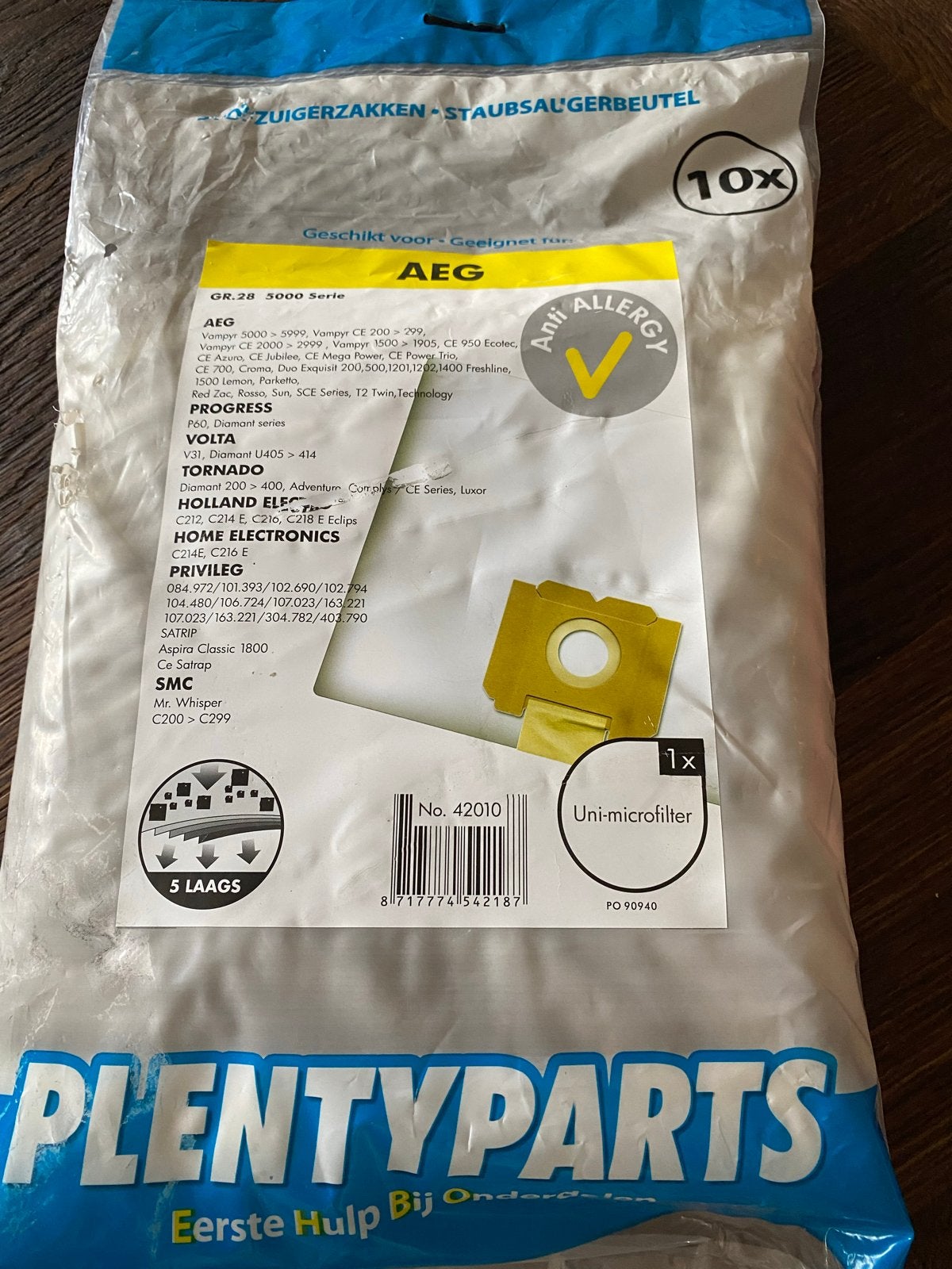 Stofzuigerzakken AEG GR.28 5000 Serie (10 stuks), Stofzak, Inclusief accessoires, Nieuw, Ophalen of Verzenden