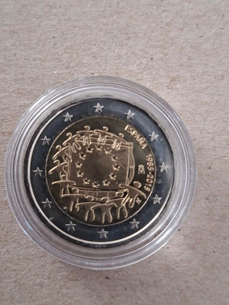 Spanje 2 euro 2015 - 30 jaar EU Vlag (UNC), Ophalen of Verzenden, Spanje, 2 euro, Losse munt