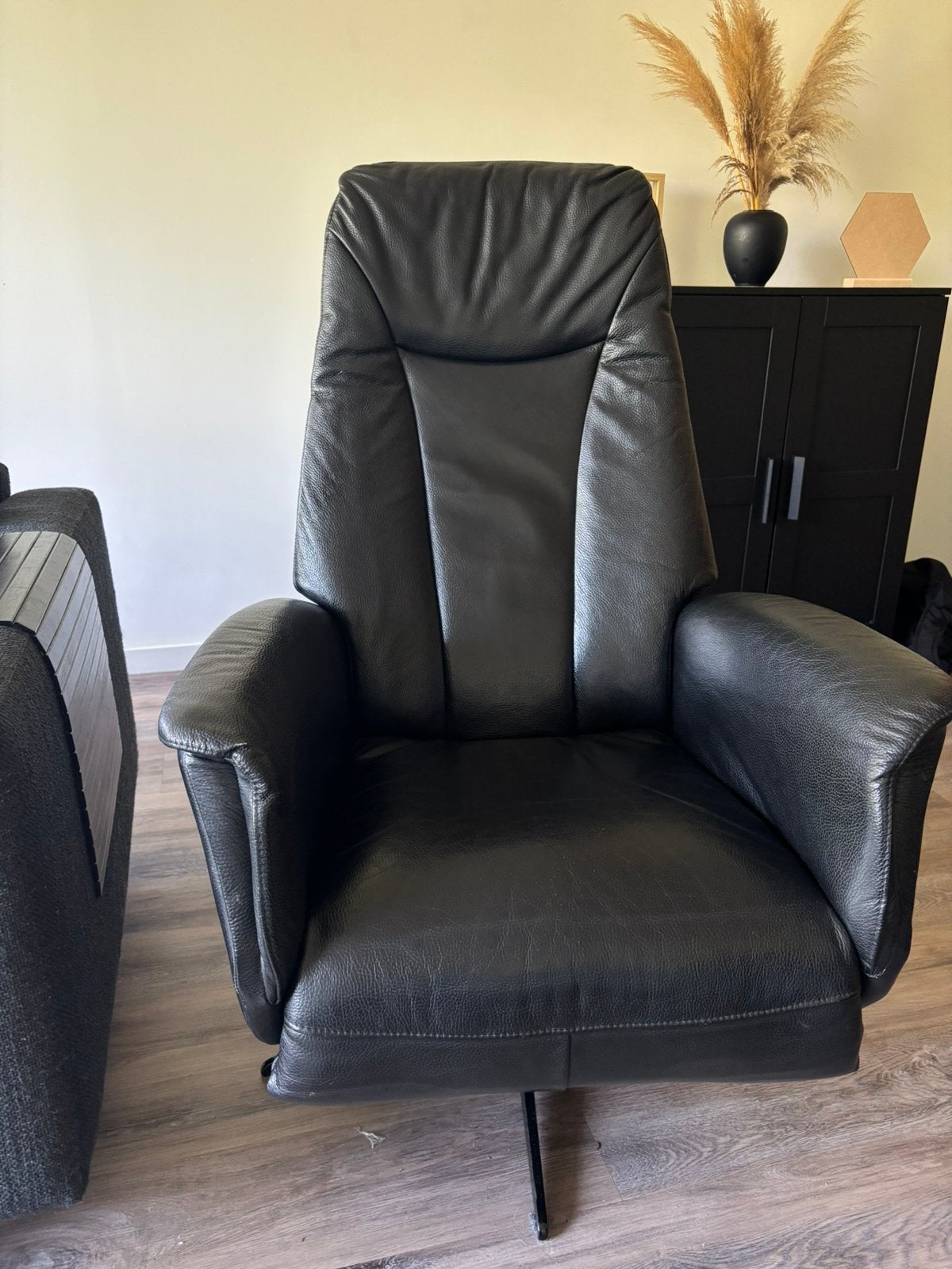 Lederen stoel, Ophalen, Gebruikt, 75 tot 100 cm, 50 tot 75 cm