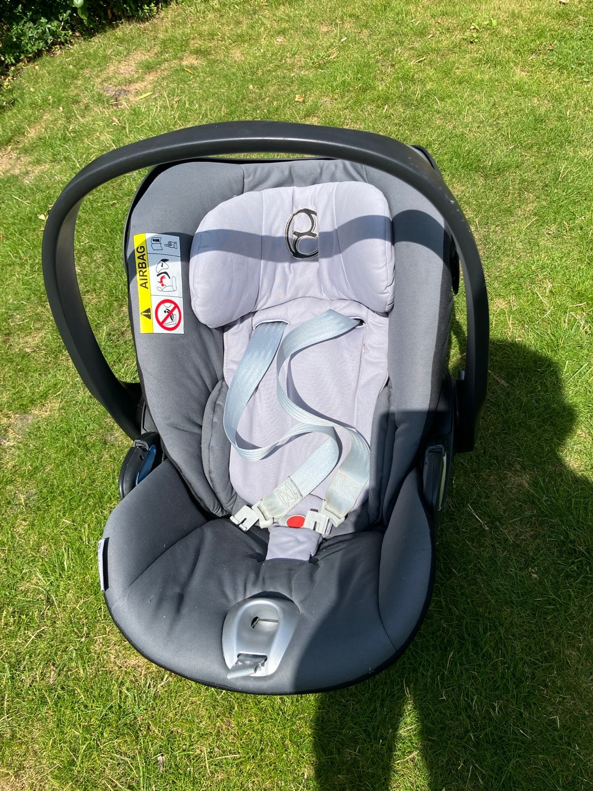 Cybex Cloud Q autostoel - Moon Dust dark grey, Autogordel of Isofix, Gebruikt, Slaapstand, 0 t/m 13 kg