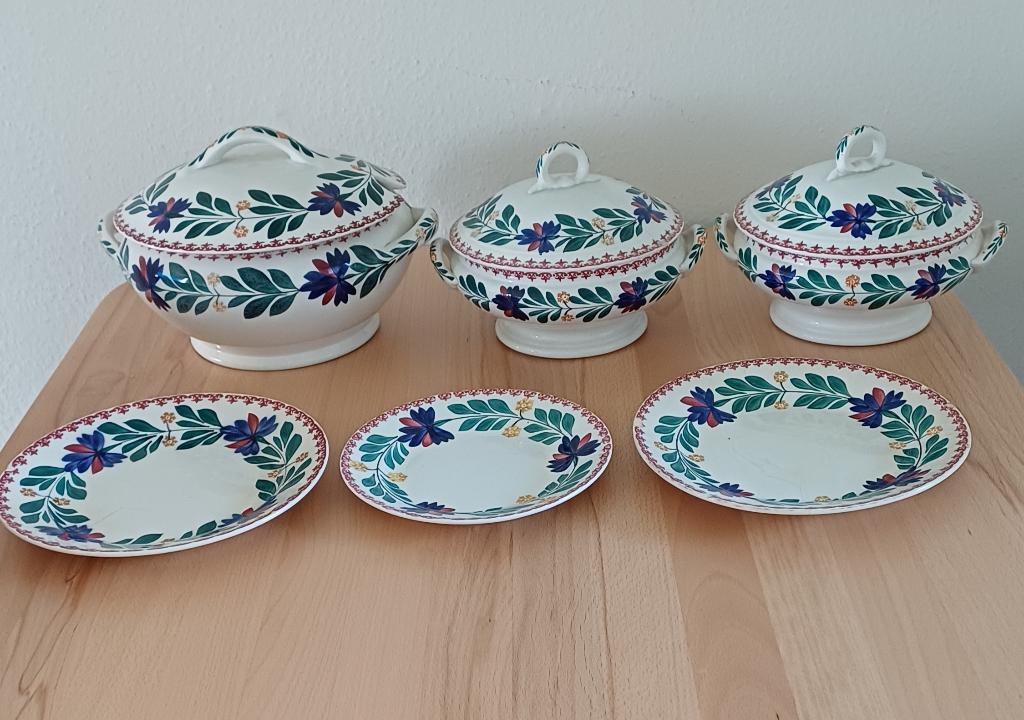 Boerenbont serviesonderdelen decor 201b met pollingrand, Huis en Inrichting, Keuken | Servies, Ophalen, Gebruikt, Overige typen