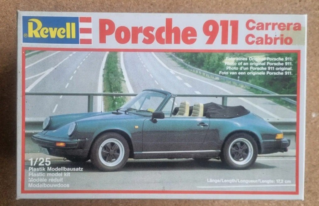 Revell 7245 Porsche 911 Carrera Cabrio 1:25 zie omschrijving, Hobby en Vrije tijd, Modelbouw | Auto's en Voertuigen, Auto, Revell