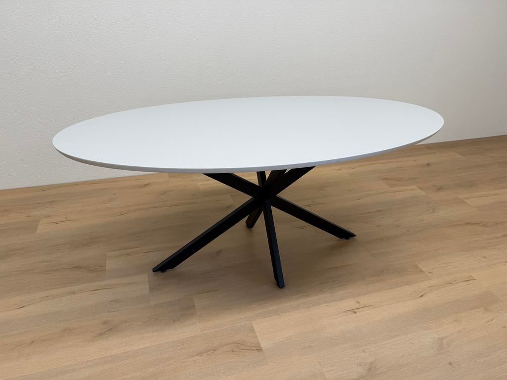 Ovale eettafel Fenix Grigio Efeso 180x90 - Direct Leverbaar, Huis en Inrichting, Tafels | Eettafels, 200 cm of meer, Zo goed als nieuw