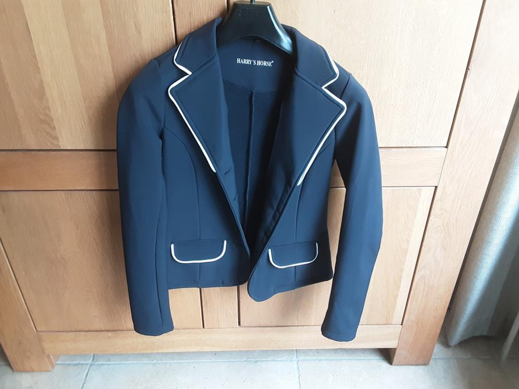 Harry's Horse softshell donkerblauw rijjasje xxs, Dieren en Toebehoren, Ophalen of Verzenden, Zo goed als nieuw, Dressuur, Bovenkleding