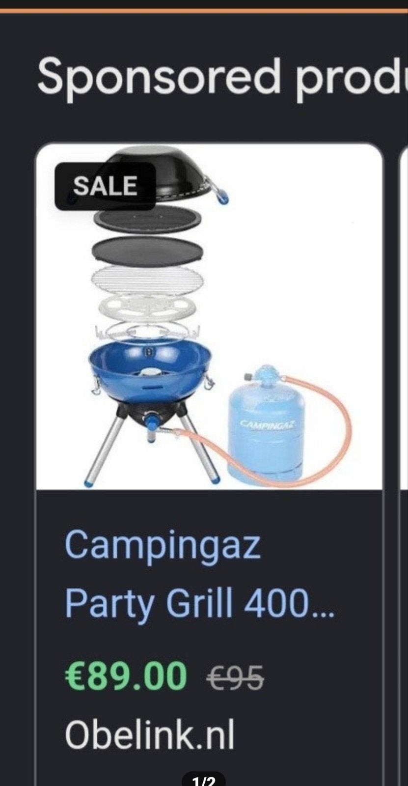 Campingaz party met volle Campingaz files., Ophalen