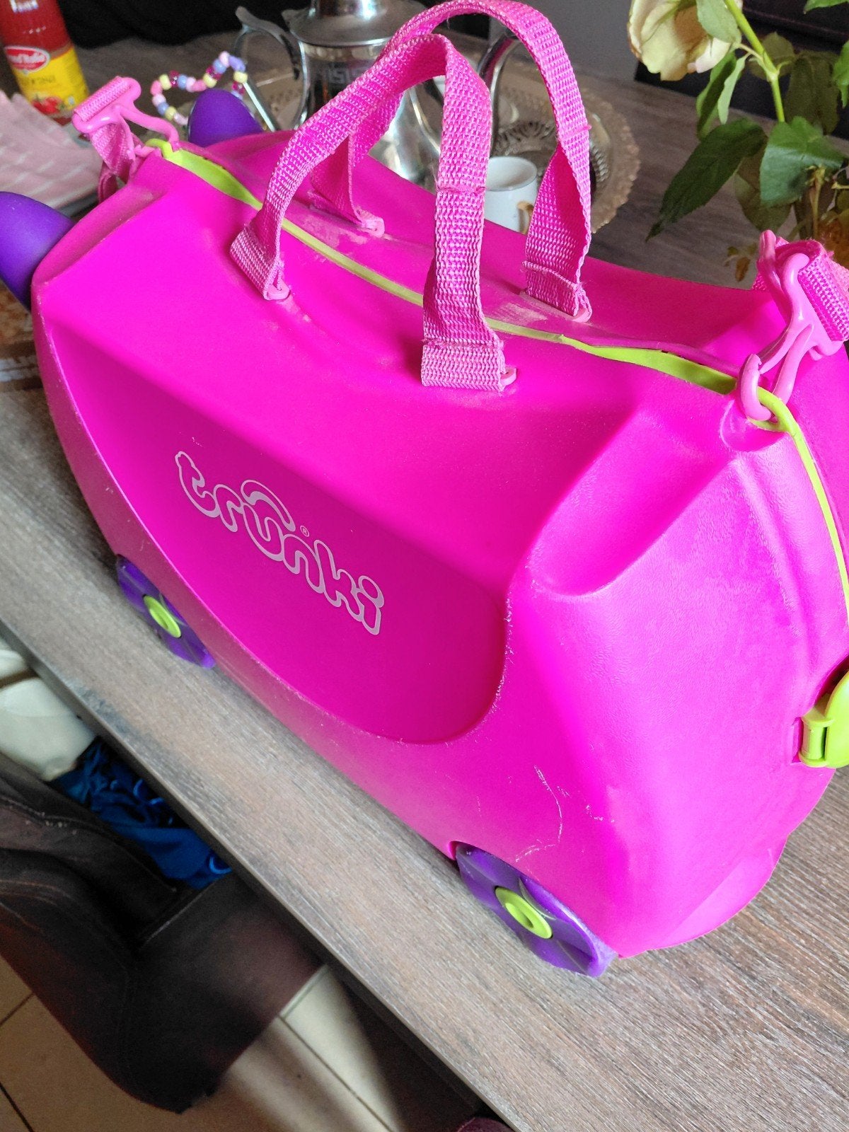 Roze Trunki Unicorn Koffer - Kinderkoffer om op te zitten, Ophalen of Verzenden, Gebruikt