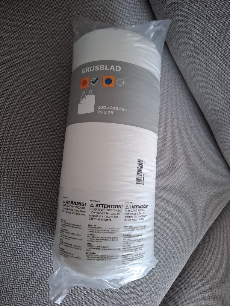 Ikea dekbed Grusblad 200x200 (nieuw in verpakking), Wit, Ophalen of Verzenden, Deken of Dekbed, IKEA