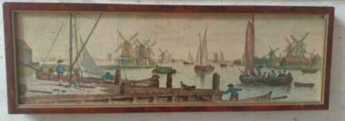 Prent Wormerveer vanaf de poelsluis (herdruk) Bulthuis 1790, Ophalen