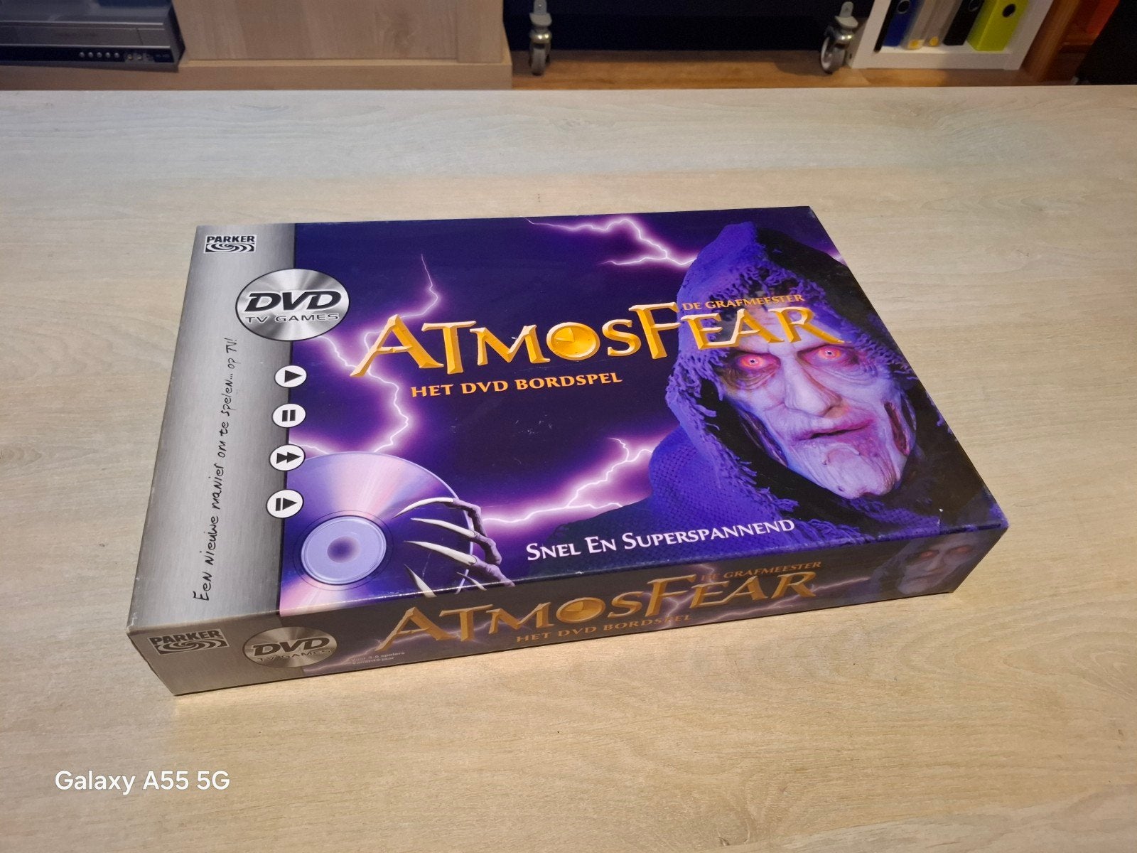 Atmosfear: Het DVD Bordspel - Snel en Superspannend!, Parker, Gebruikt, Onbekend, Ophalen of Verzenden