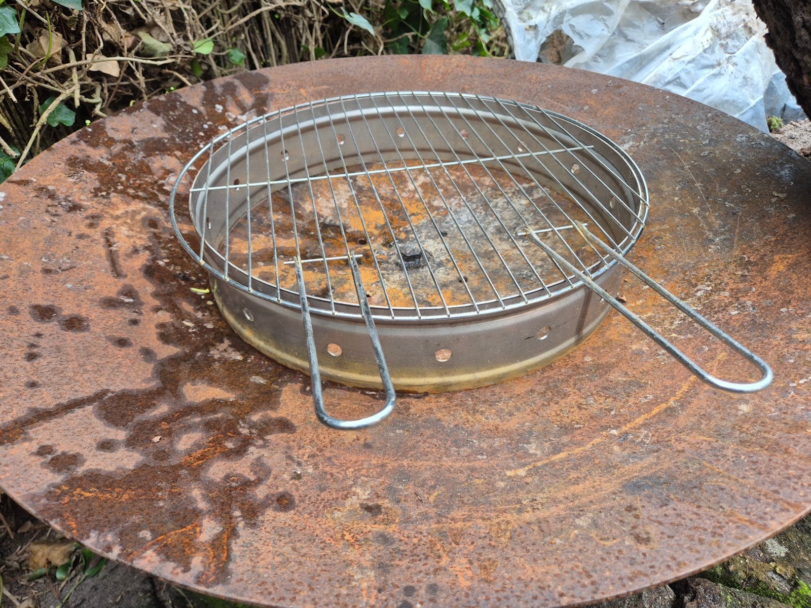 Vuurschaal 80cm  4mm dik cortenstaal, Ophalen of Verzenden, Gebruikt