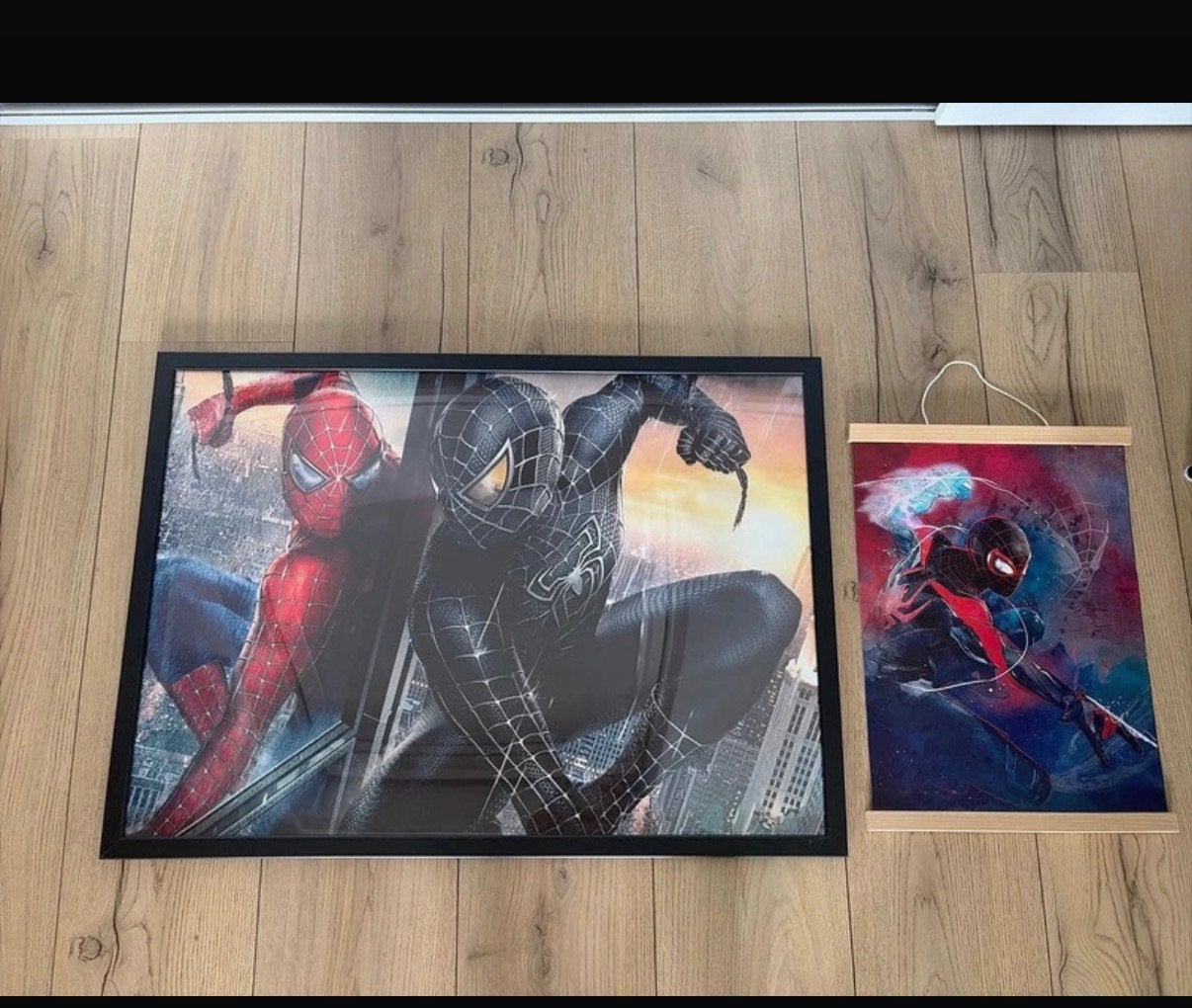 Posters met lijst met Spiderman, Rechthoekig Staand, Met lijst, Ophalen of Verzenden, Zo goed als nieuw