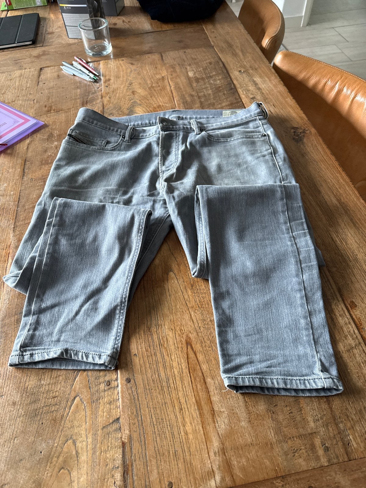 Diesel D-Luster Slim Jeans W32 L30 - Grijs, Ophalen of Verzenden, Gedragen, Grijs, W32 (confectie 46) of kleiner