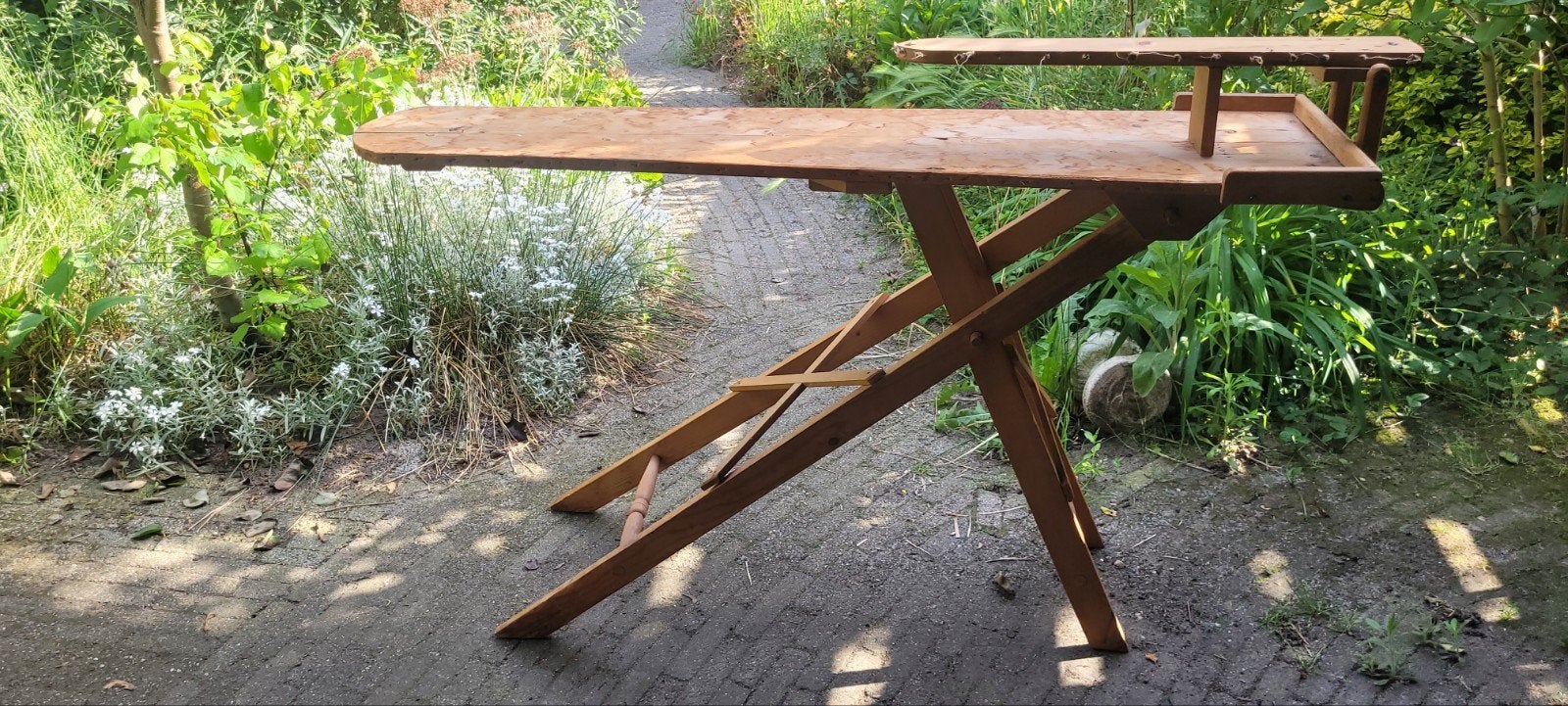 Vintage houten strijkplank - Decoratief of functioneel, Witgoed en Apparatuur, Strijkijzers en Strijkplanken, Ophalen, Gebruikt