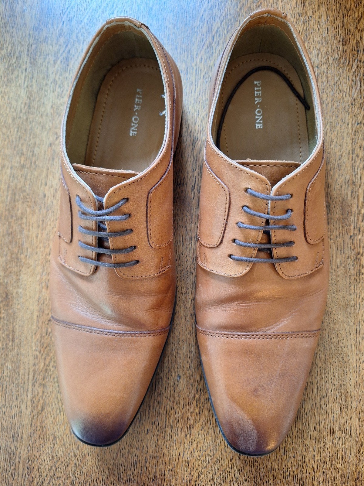 Nette cognackleurige veterschoenen - Pier One - Maat 43, Bruin, Pier One, Ophalen of Verzenden, Zo goed als nieuw