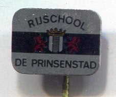 Rijschool de Prinsenstad blik speldje ( H_103), Verzamelen, Ophalen of Verzenden, Zo goed als nieuw, Transport, Speldje of Pin
