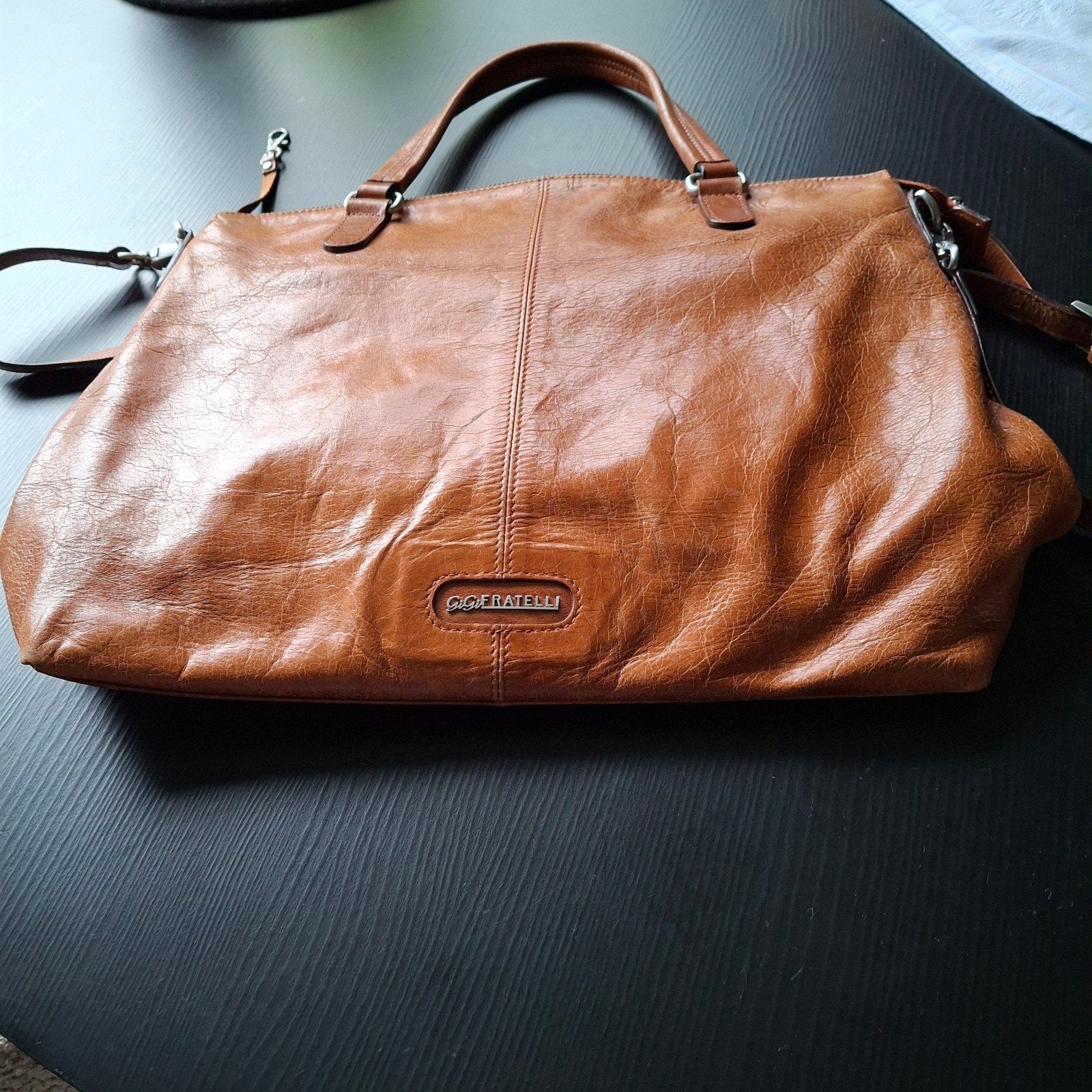 handtas leer., Sieraden, Tassen en Uiterlijk, Ophalen of Verzenden, Zo goed als nieuw, Overige kleuren, Handtas