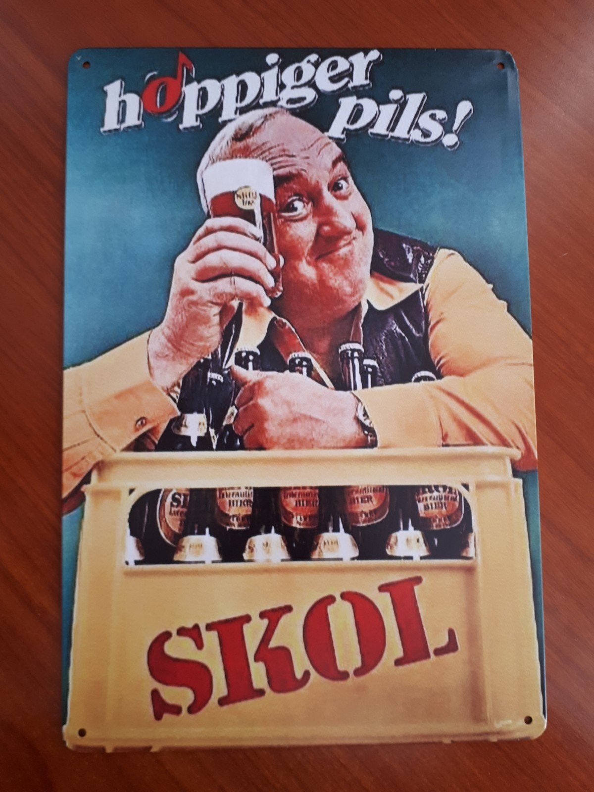 Skol Bier 20x30 cm Metalen Reclamebord, Verzenden