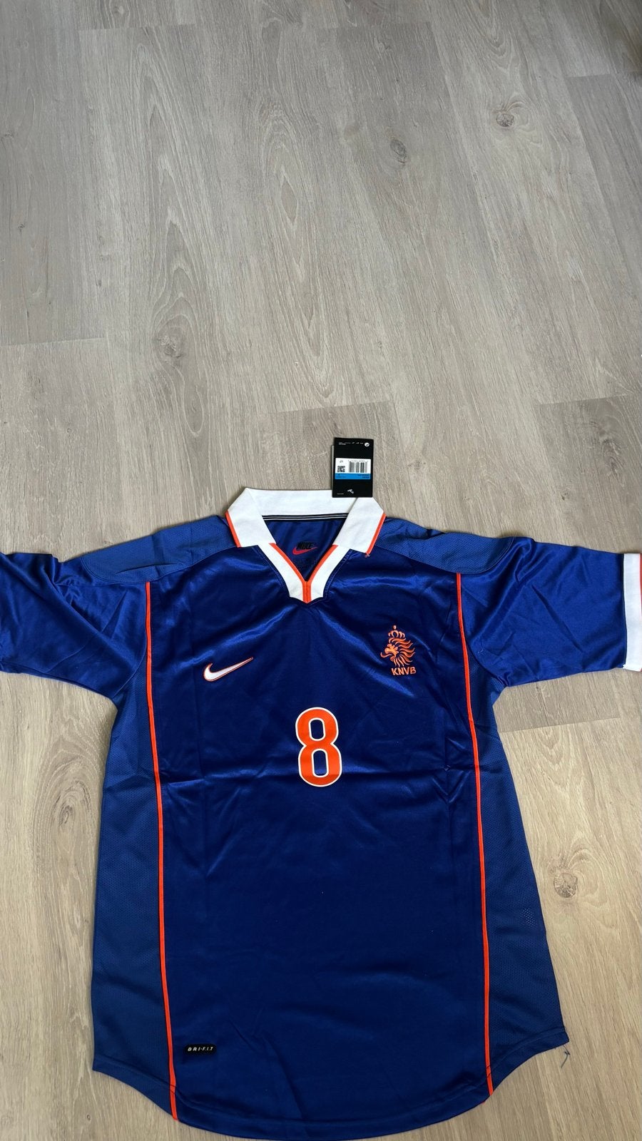 Nederlands Elftal Uitshirt 1998 Maat M Bergkamp #8, Ophalen of Verzenden, Voetbal, Gedragen, Maat 48/50 (M)
