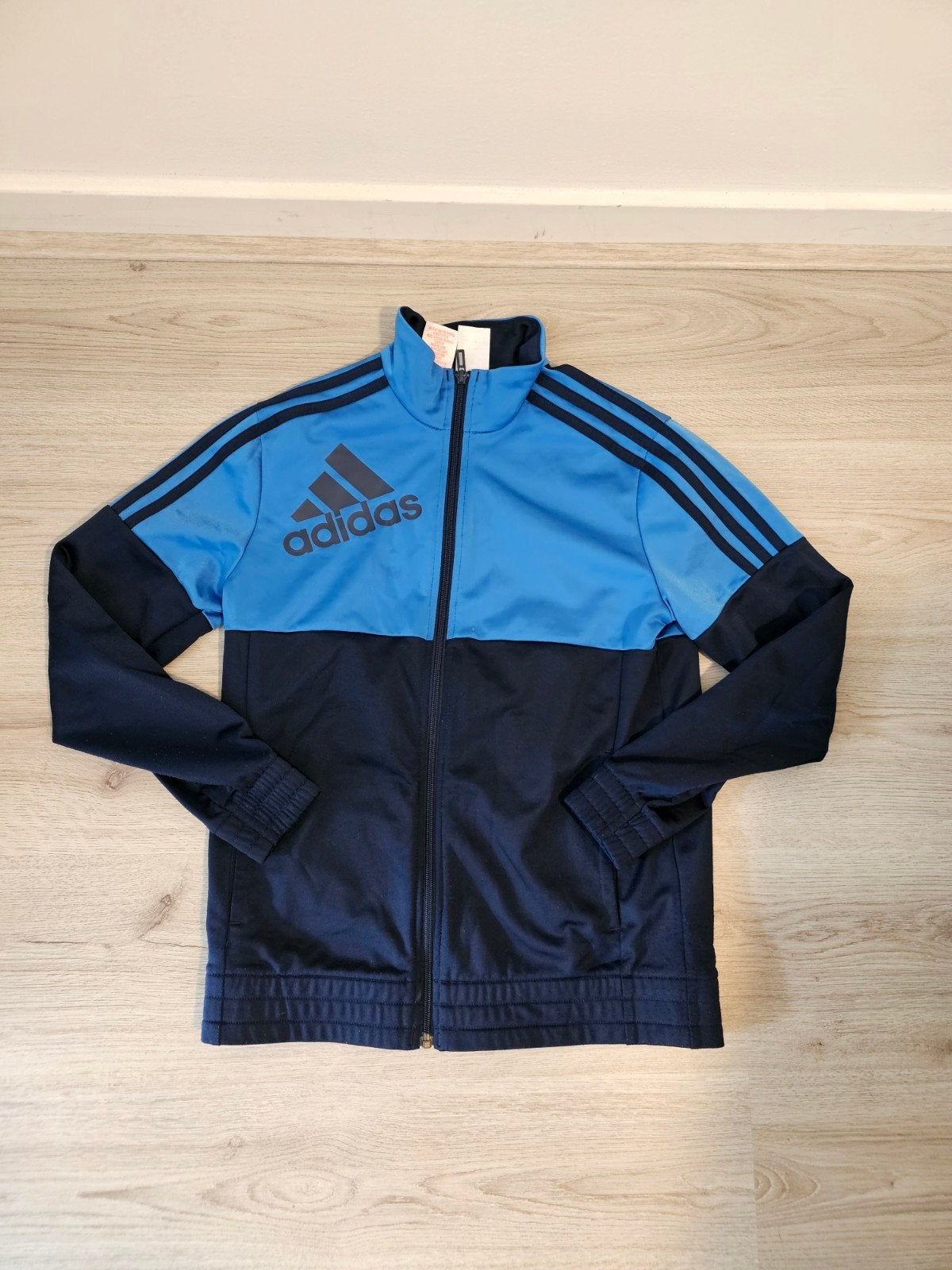 Adidas vest maat 164 - Blauw/Donkerblauw, Adidas, Jongen of Meisje, Trui of Vest, Ophalen of Verzenden