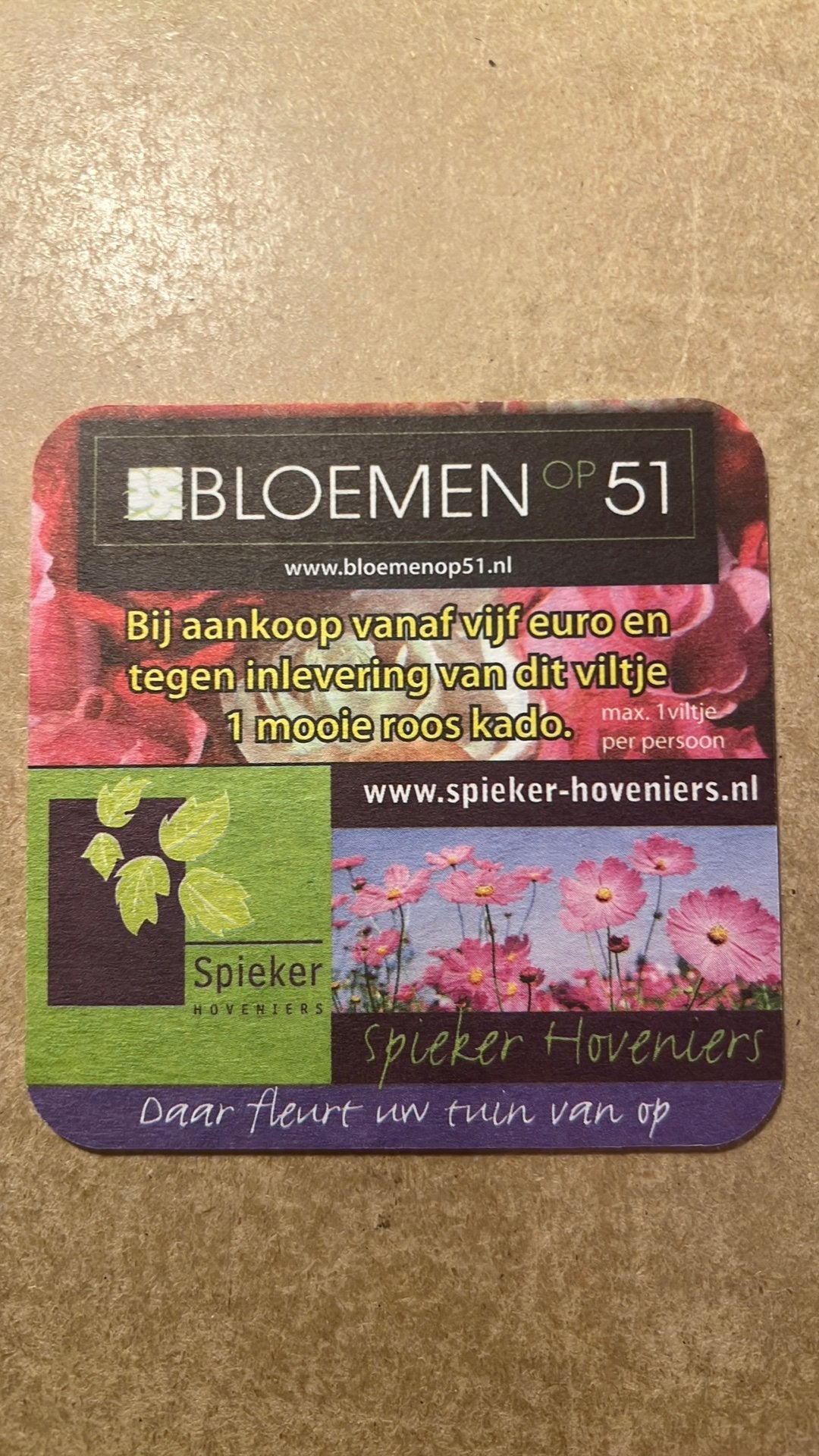 Bierviltje, Ophalen of Verzenden, Zo goed als nieuw, Viltje(s), Overige merken