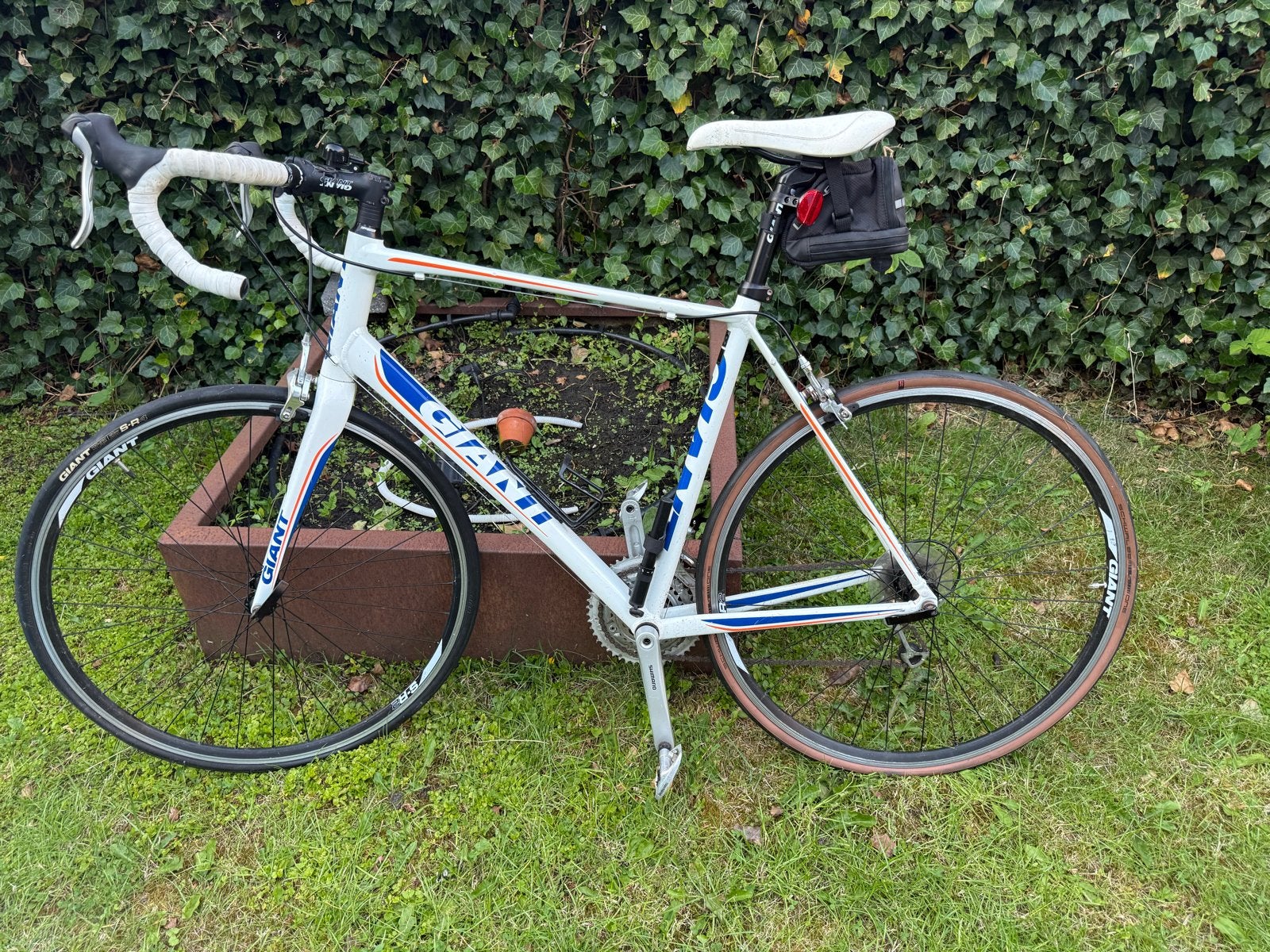 Giant Defy racefiets - Shimano Sora - Wit/Blauw - Large, Fietsen en Brommers, Ophalen, 28 inch, Gebruikt, Velgrem