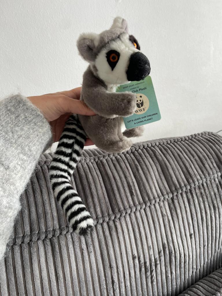 Maki / lepur knuffel van het wereld natuur fonds WWF, Ophalen of Verzenden, Zo goed als nieuw, Overige typen