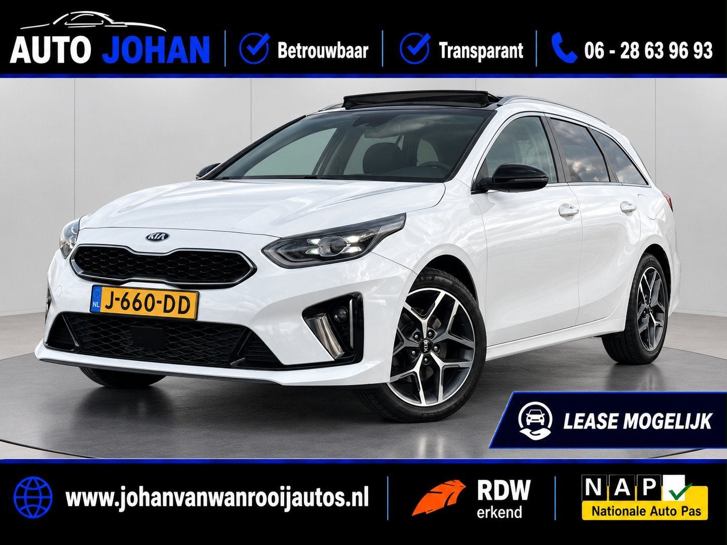 Kia Ceed Sportswagon 1.0 T-GDi GT-Line/PANO/NWST, Auto's, Voorwielaandrijving, Dealer onderhouden, Gebruikt, Wit
