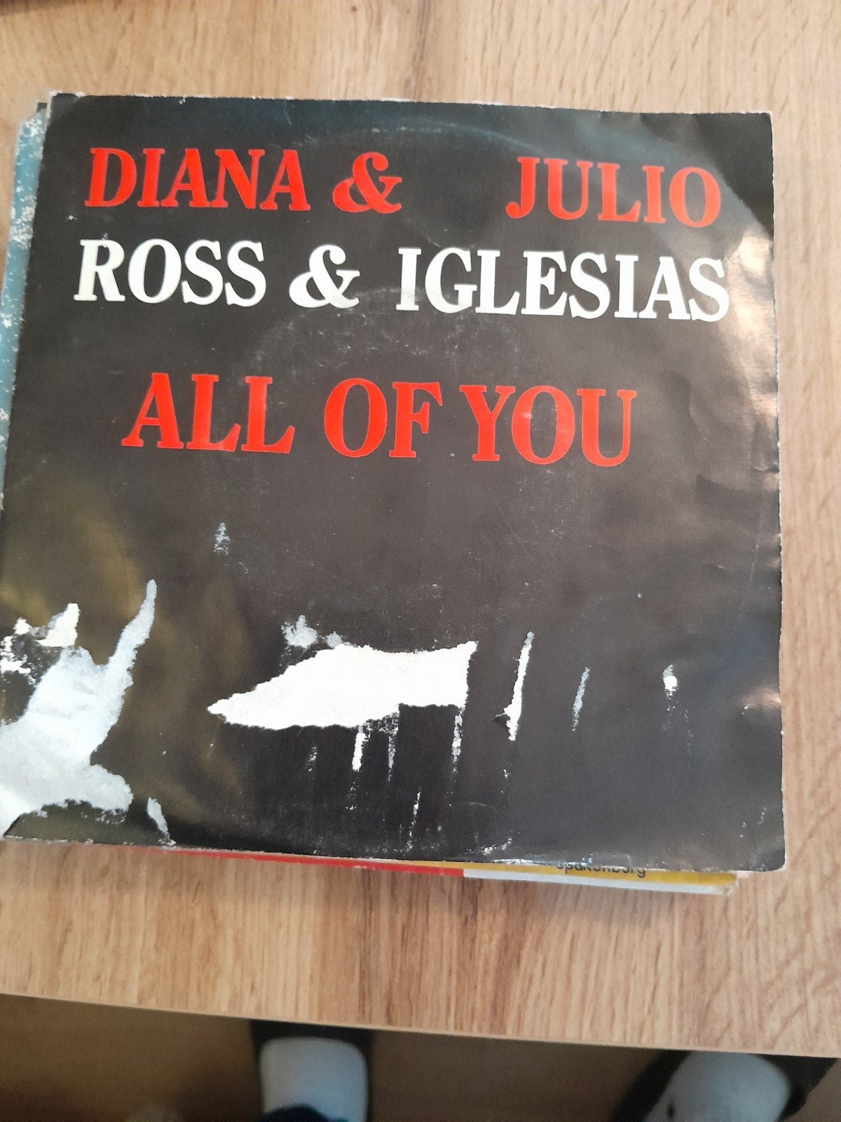 diana ross & julio iglesias 7 inch all of you, Ophalen of Verzenden, Zo goed als nieuw, Pop