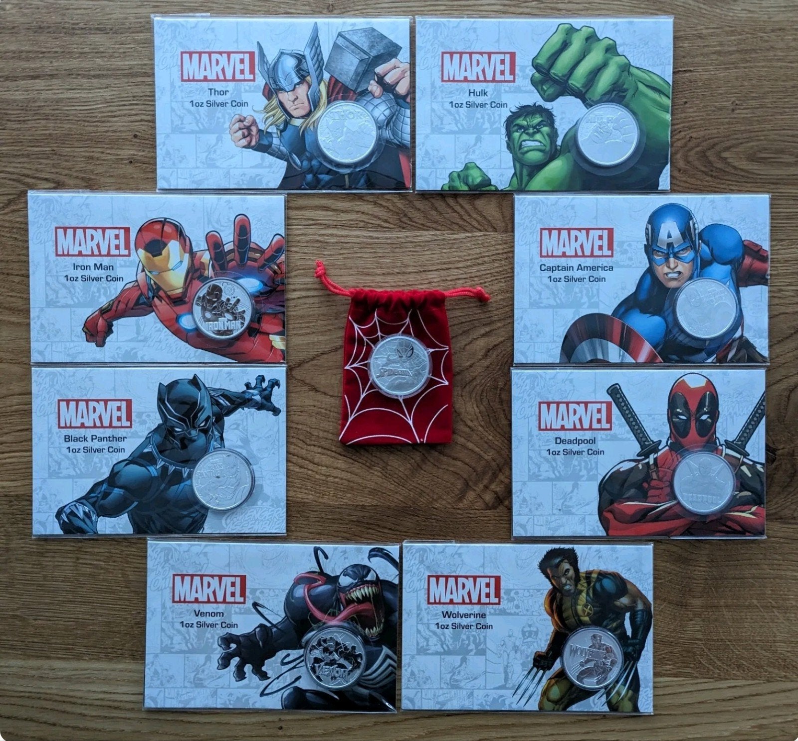 Zeldzame Marvel Figuren 1 oz Zilveren Munten - 1000 Stuks, Ophalen of Verzenden, Zilver