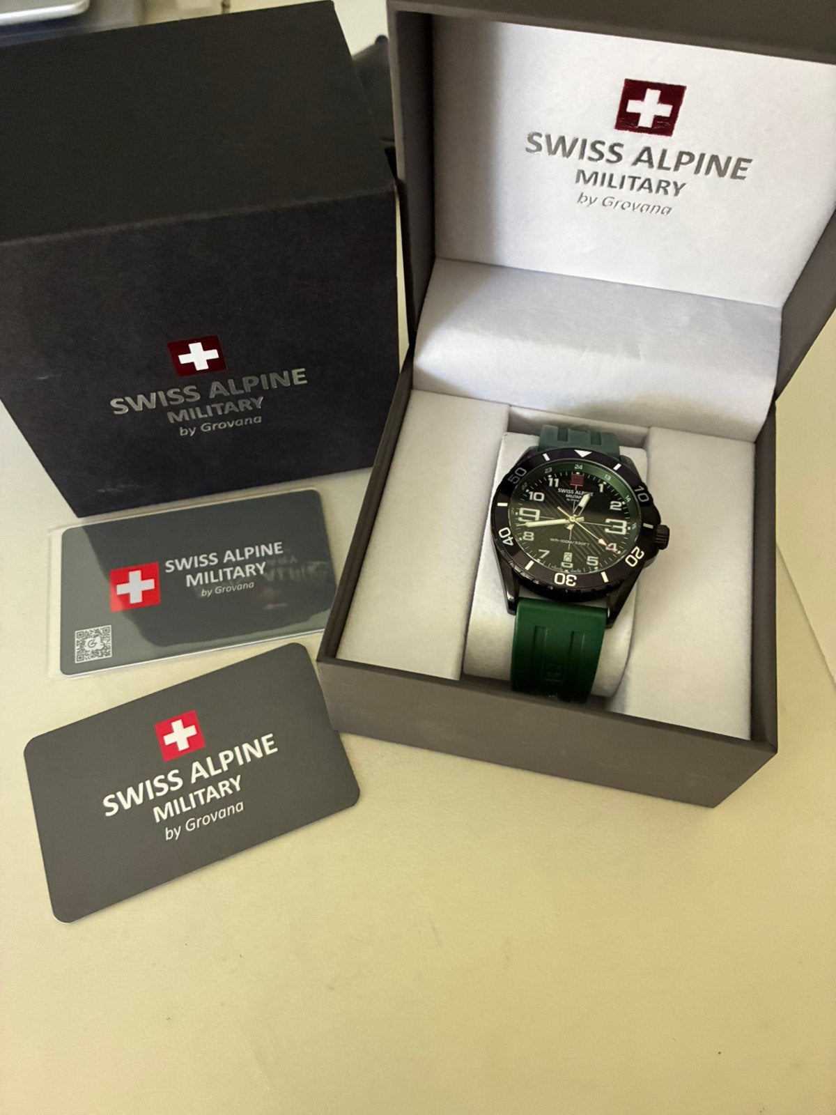 Swiss alpine military horloge, Overige merken, Overige materialen, Verzenden, Polshorloge
