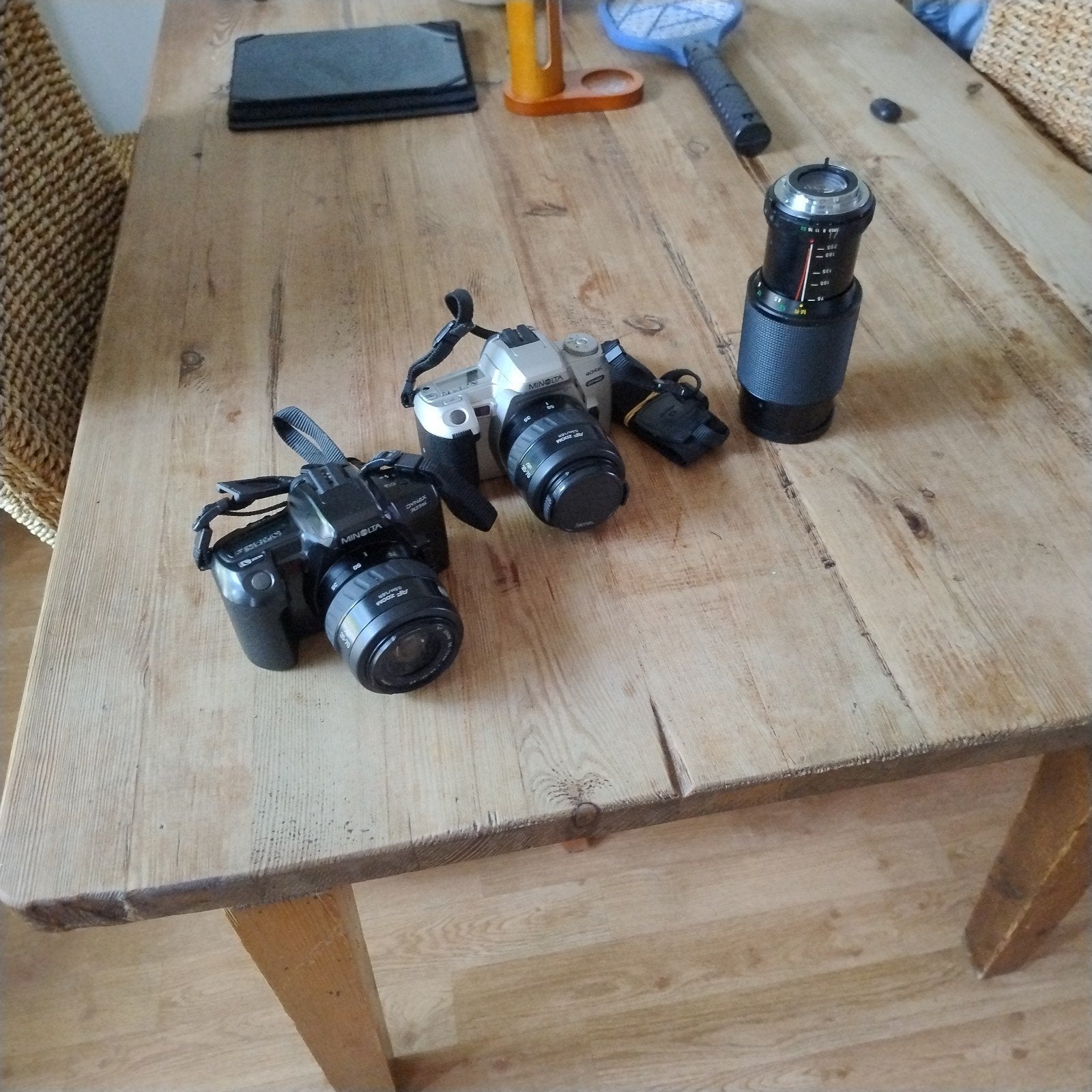 Minolta Dynax camera's met Vivitar zoomlens, Gebruikt, Autofocus, Telelens, Ophalen of Verzenden