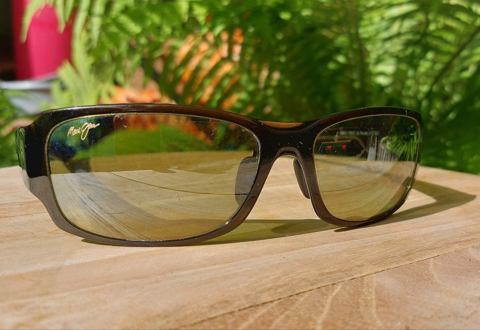 Rayban zonnebril, Maui Jim, Bamboo Forrest, Gebruikt, Zonnebril, Bruin, Verzenden