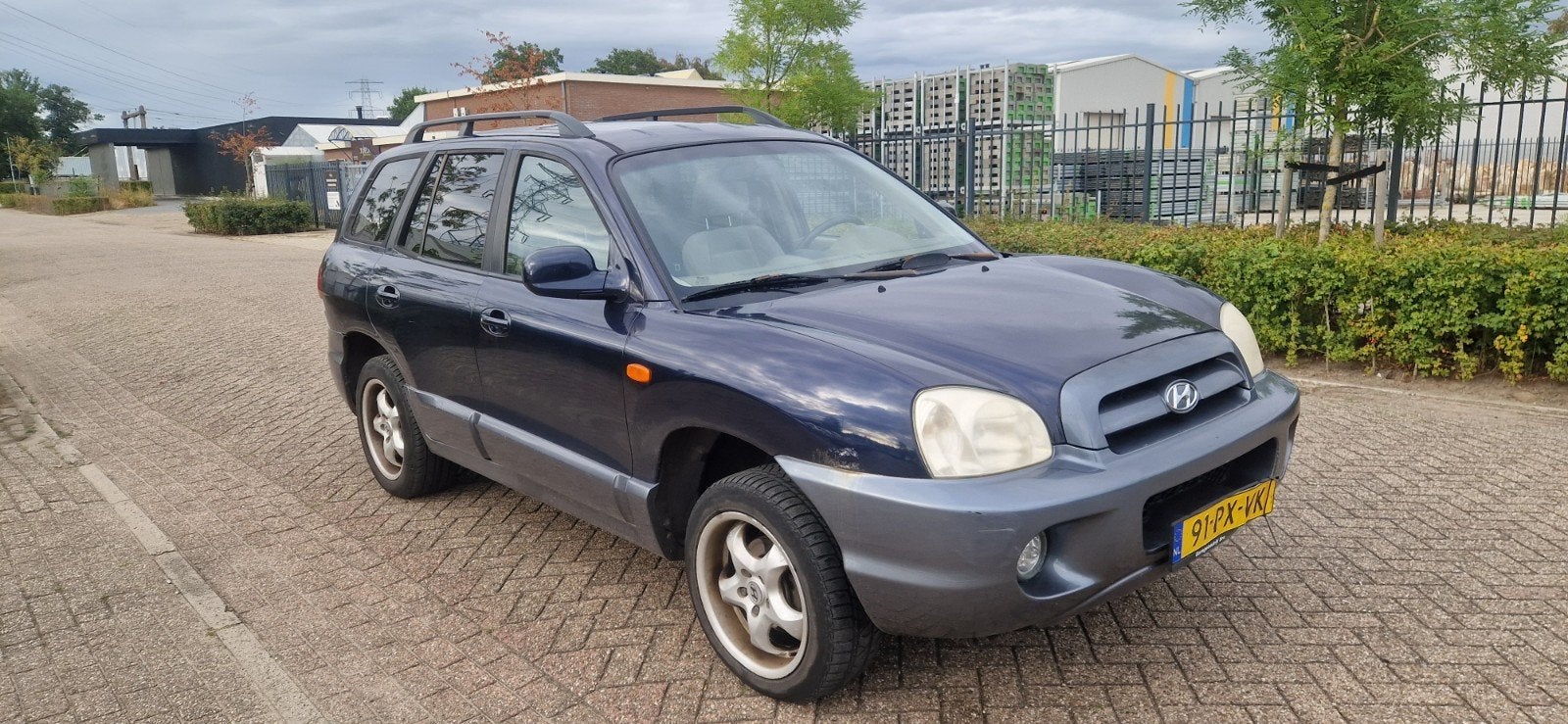 Hyundai Santa Fe 2.0 I 16V 2WD 2005 Blauw, Voorwielaandrijving, Beige, 4 cilinders, 2000 kg