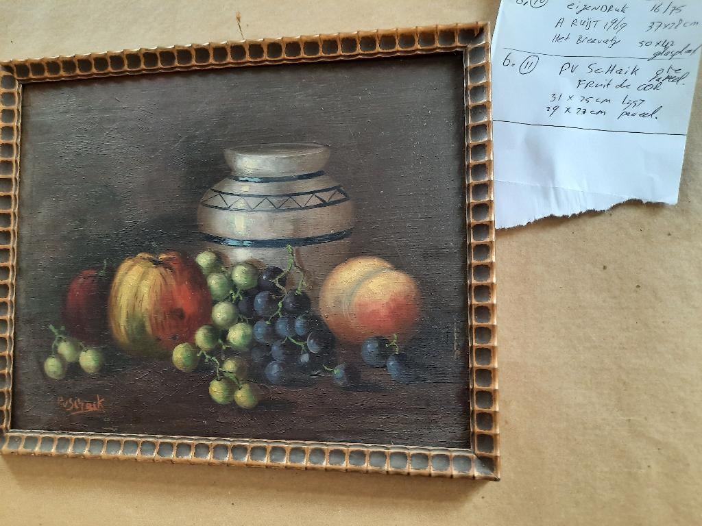 Olieverf schilderij P.V Schaik, Antiek en Kunst, Kunst | Schilderijen | Klassiek, Ophalen