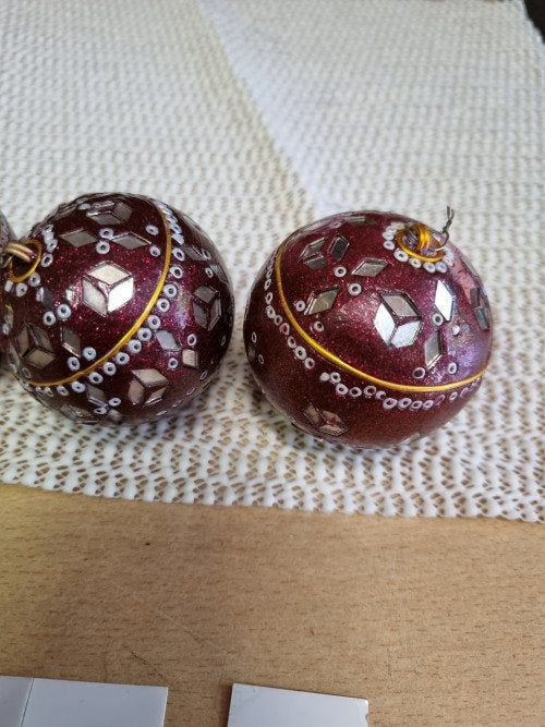 kerstballen vintage 4 stuks [a960], Ophalen of Verzenden, 'T Olde Gre-j, Info@toldegrej.nl, Endepoelstraat 20f Didam