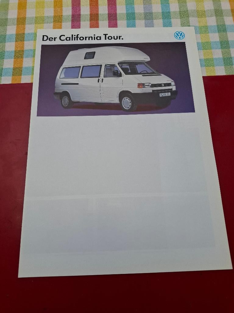 Volkswagen Transporter T4 California Tour - Duitse folder, Volkswagen, Verzenden, Zo goed als nieuw, Volkswagen