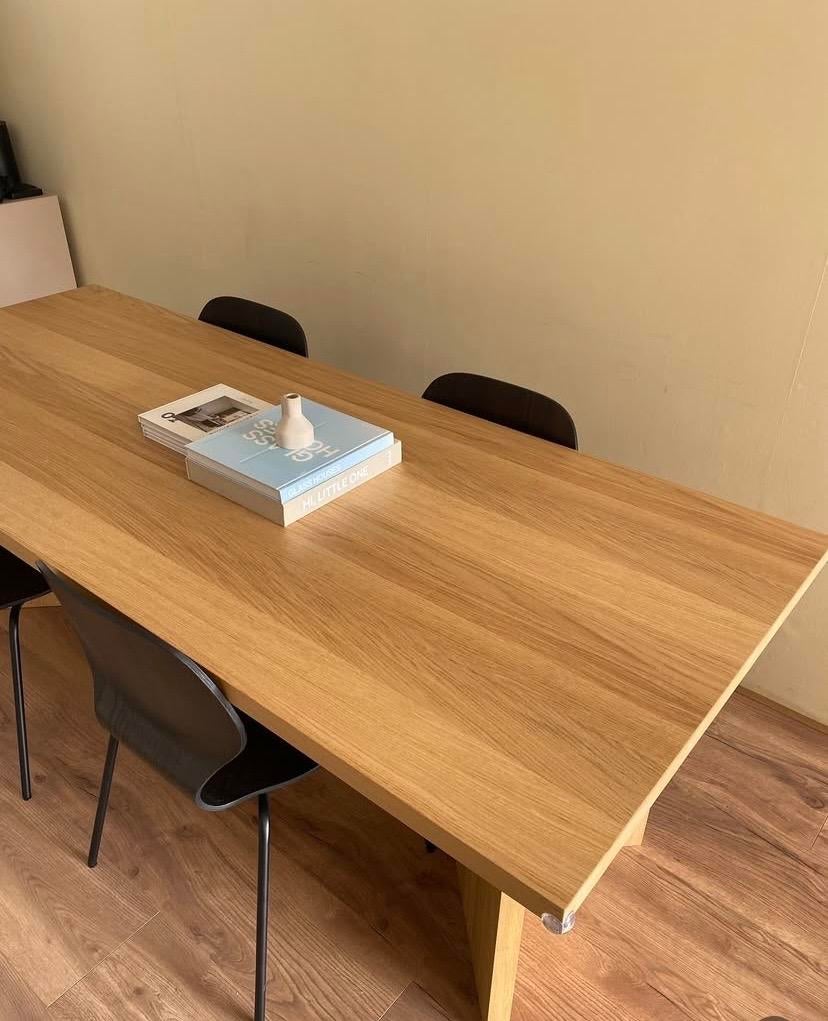 Japandi eettafel, Huis en Inrichting, Tafels | Eettafels, Gebruikt, 50 tot 100 cm, 200 cm of meer, Vier personen, Rechthoekig
