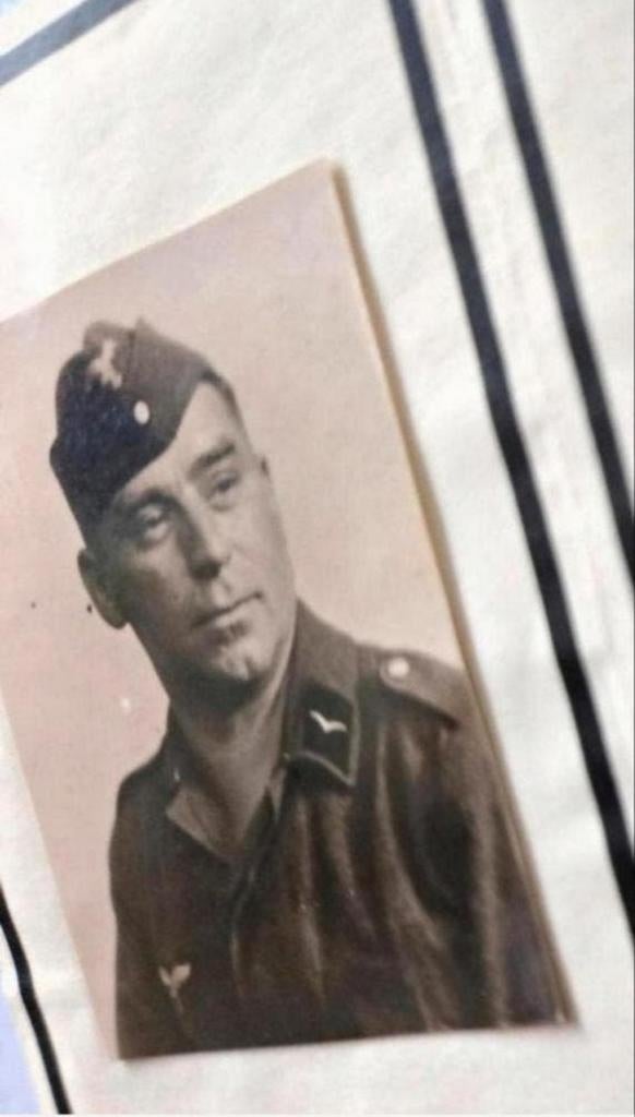 Duits luftwaffe soldaat Bretagne Normandie en echte foto WO2, Verzamelen, Ophalen of Verzenden, Luchtmacht, Duitsland