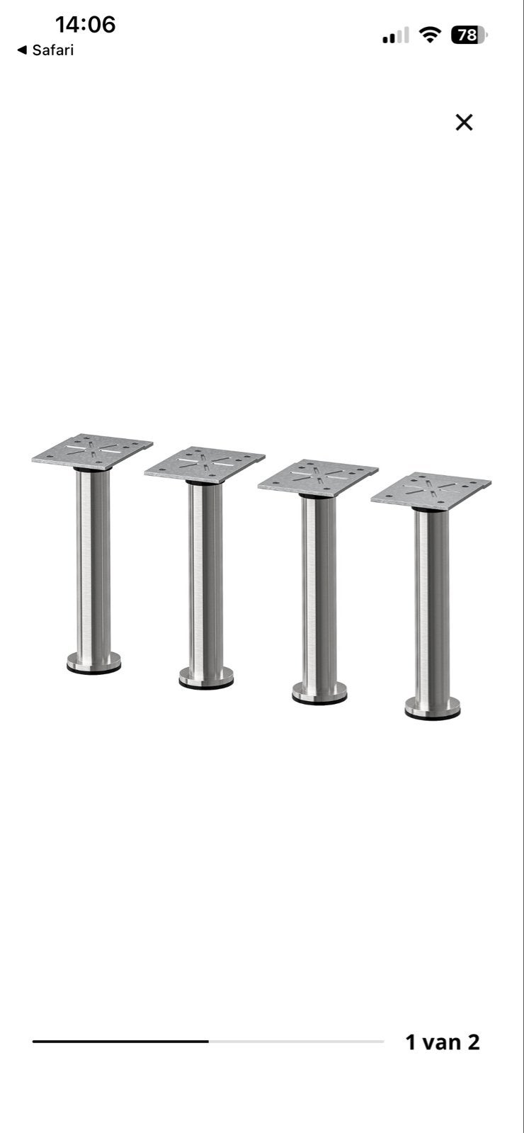 IKEA Capita poten set van 4 - 16 cm, Ophalen, Nieuw
