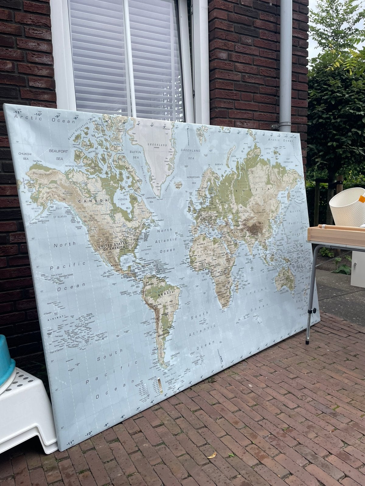 Wereldkaart poster, Ophalen, Zo goed als nieuw