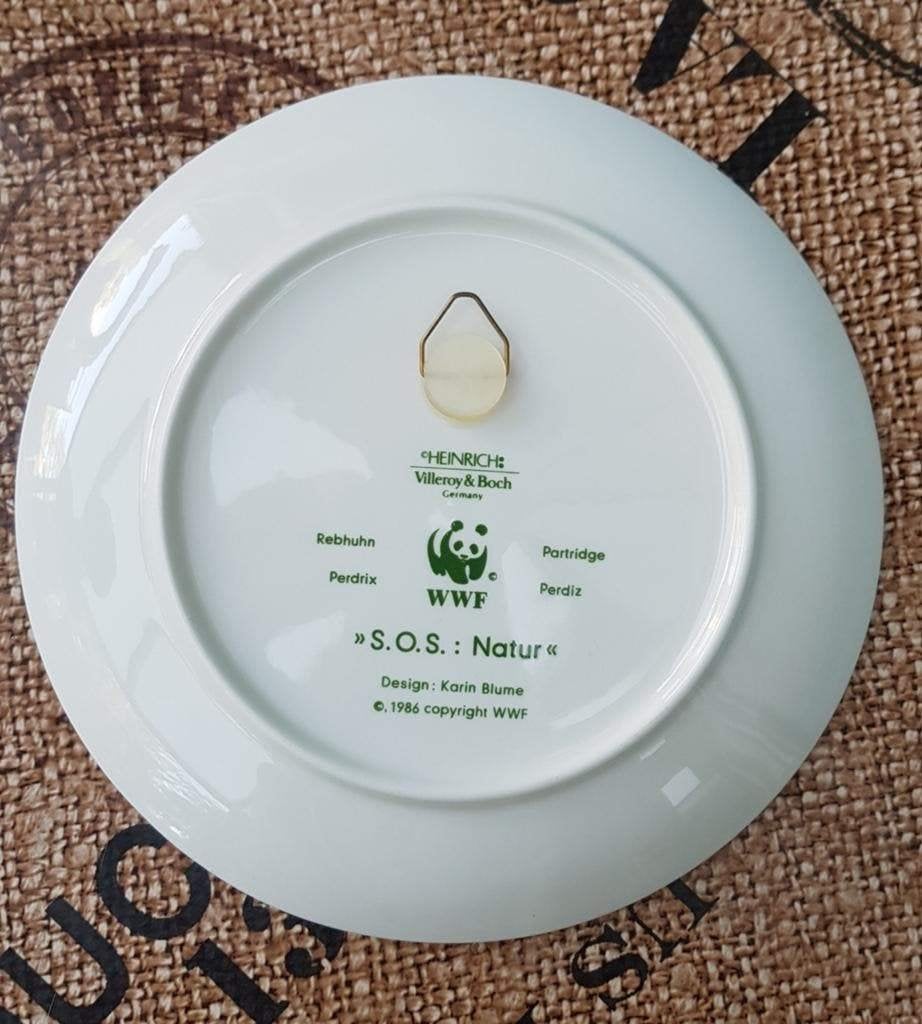 Vintage wandbord Villeroy & Boch patrijs. Wwf s.o.s., Ophalen of Verzenden